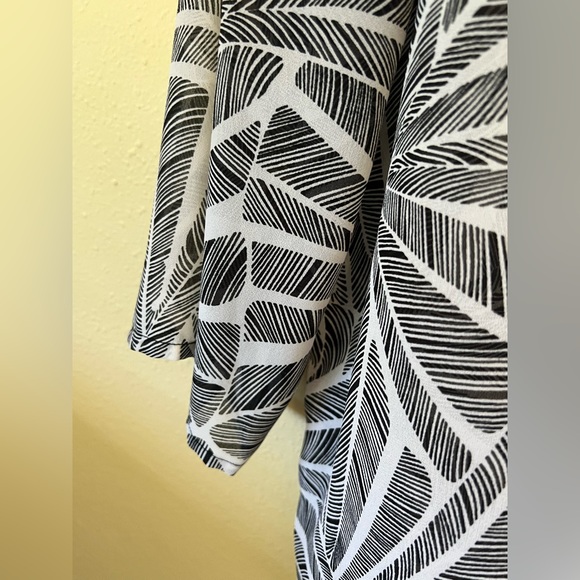 MICHAEL KORS Palm Print Sheer Embellished V Neck Top Size XL - Picture 5 of 10